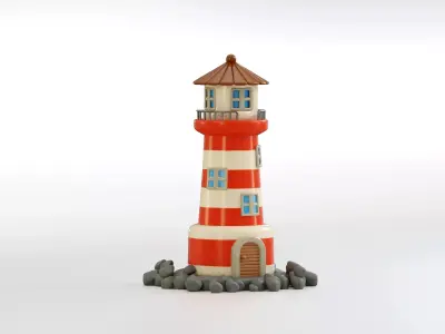 Lighthouse Low-poly 3D model