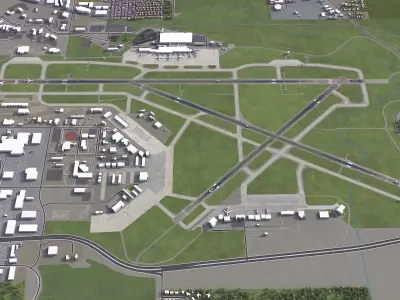 Madison Dane County Airport Low-poly 3D model