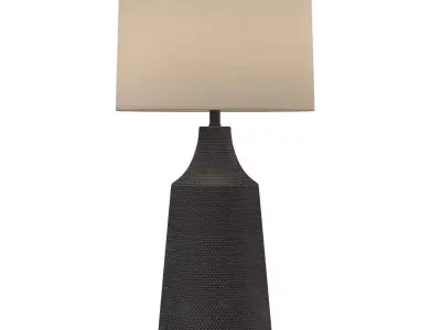 Pacific CoastRocco 30in Hammered Tall Jar Resin Table Lamp 3D model