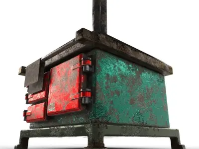 Range COOKER Low-poly 3D model