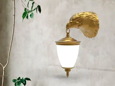 Eagle Head Wall Lamp 3D print model