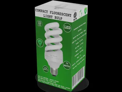 Light bulbs Compact Fluorescent Light Bulb Low-poly 3D model