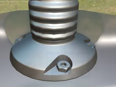 Traffic Delineator Flexipoller 450mm low-poly Low-poly 3D model