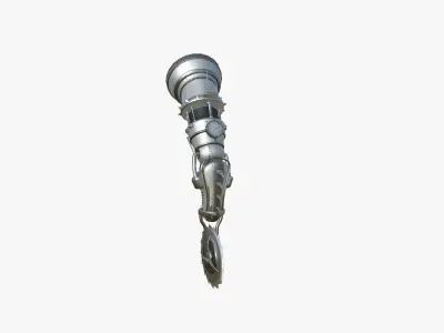 Robotic Arm A02 Bright Steel - Character Design SciFi Low-poly 3D model
