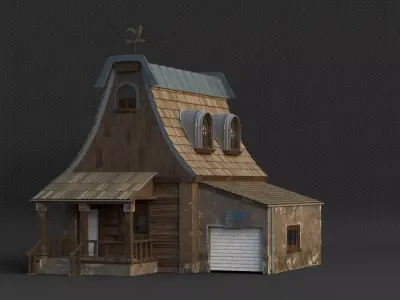 House - RBD ready asset - Textured Low-poly 3D model