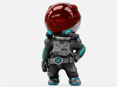 TOON  ASTRONAUT S-590  RIGGED 3D model