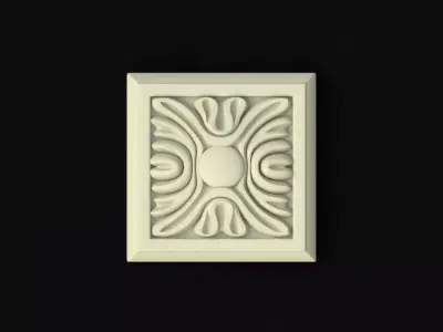 rosette ornament 3D model buy
