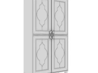 cupboard cabinet with glass doors 3D model
