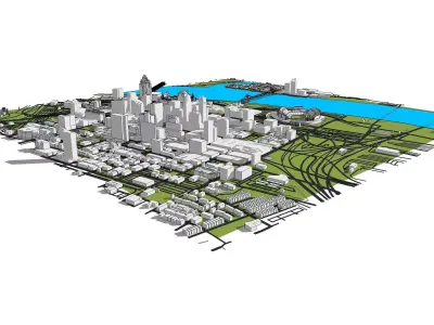 Downtown Cincinnati Ohio 3D model