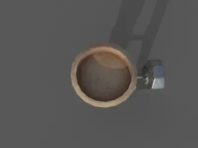 Medieval Wall torch Low-poly 3D model Low-poly 3D model