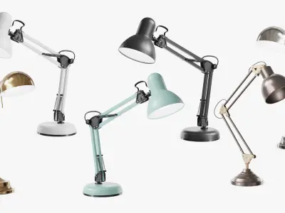  20 Desk Lamps - PBR High Quality Models Bundle 
