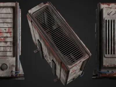Air Conditioner Low-poly 3D model