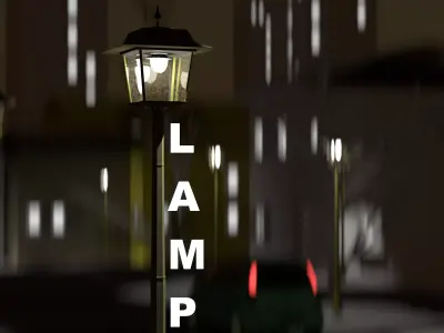 Low Poly Lamps Pack Low-poly 3D model