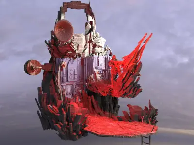 Heman Cliff Side Cave Full  3D model