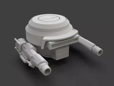 Sci-Fi Drone - 1 - Untextured 3D model
