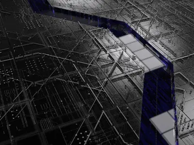 Cyber technology circuit board 3D model