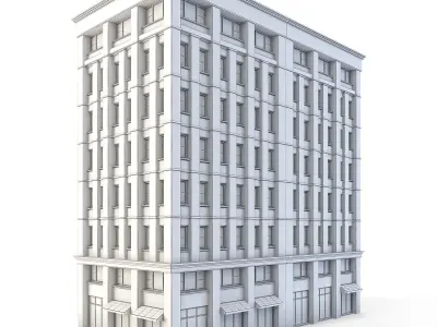 Tenement Building Low-poly 3D model