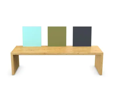 Wooden bench 3D model