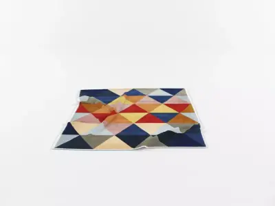 Carpet colorful geometric pattern 3D model