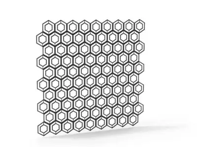 Round Patterns In This Modern Railing 3D model