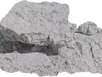 Photorealistic Coastal Rock Shelf  Low-poly 3D model