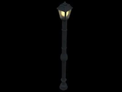 Street Lamp Free low-poly 3D model 8