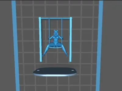 Girl on the swing 3D print model