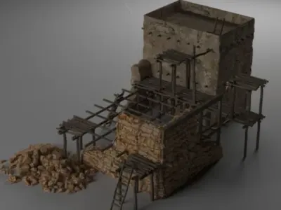 Afghan house 2 Free 3D model