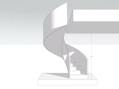 Modern Spiral Stairs Free 3D model