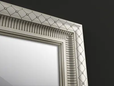 Carved frame floor mirror 3D model