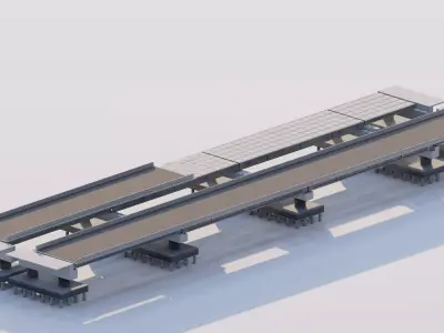 Bridge Construction 3D Model - Detailed Look into Infrastructure 3D model buy