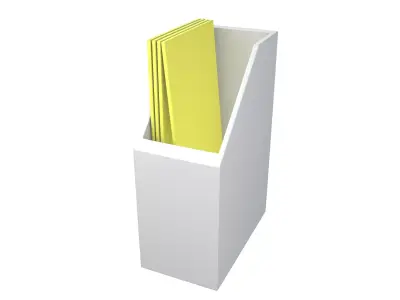 Office Stationery File Folder Icon v1 003 Low-poly 3D model