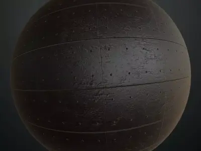 Rustic Weathered Bolted Cast Iron Plate PBR Seamless Texture