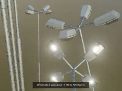 Street Light 5 Galvanized Package