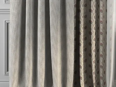 Curtain Set 180 3D model