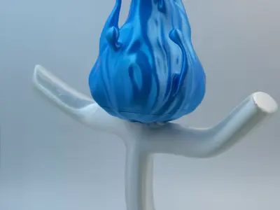 Water Droplet Matchstick Man 3D print model