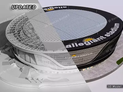 Allegiant Stadium  Las Vegas-Nevada USA Low-poly 3D model