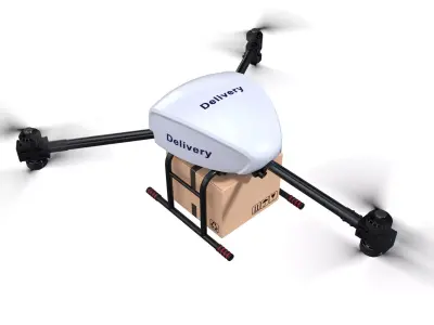 Delivery Drone Tricopter 3D model 3D model