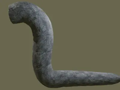 Sandworm From Dune Rigged Sci-fi Character Low-poly 3D model