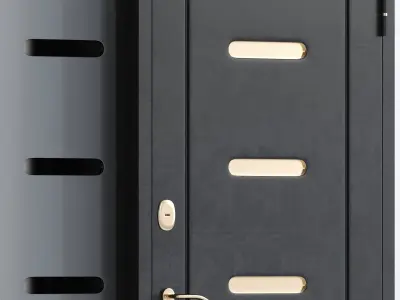 Entry door 1 with 3 materials 3D model