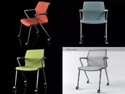 Unix chair 4-legs 3D model