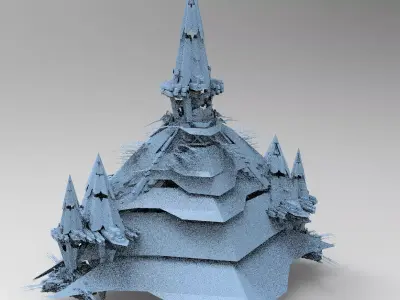 Amon Ra Sci fi Pyramid bridge  3D model