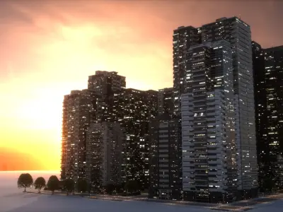 City Block Type B20 3D model