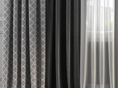 Curtain Set 280 3D model