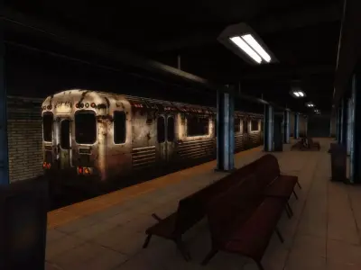 Urban Subway  Low-poly 3D model
