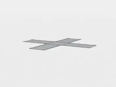 Road crossing Low-poly 3D model