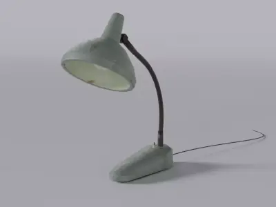 Retro Table Lamp Low-poly 3D model