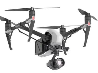 DJI Inspire 2 drone 3D model