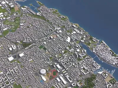 Zadar - 3D City Model Low-poly 3D model
