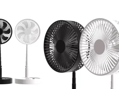 Portable Floor Fan 3D model